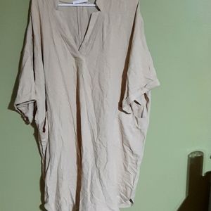Ces Femme khaki linen dress Size L